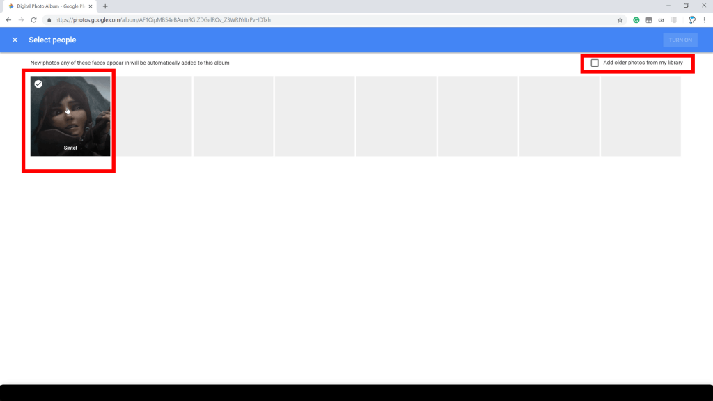 Select Person and Add Older Photos