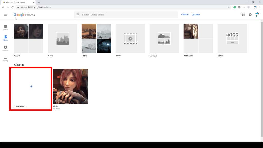 Create Google Photo Album