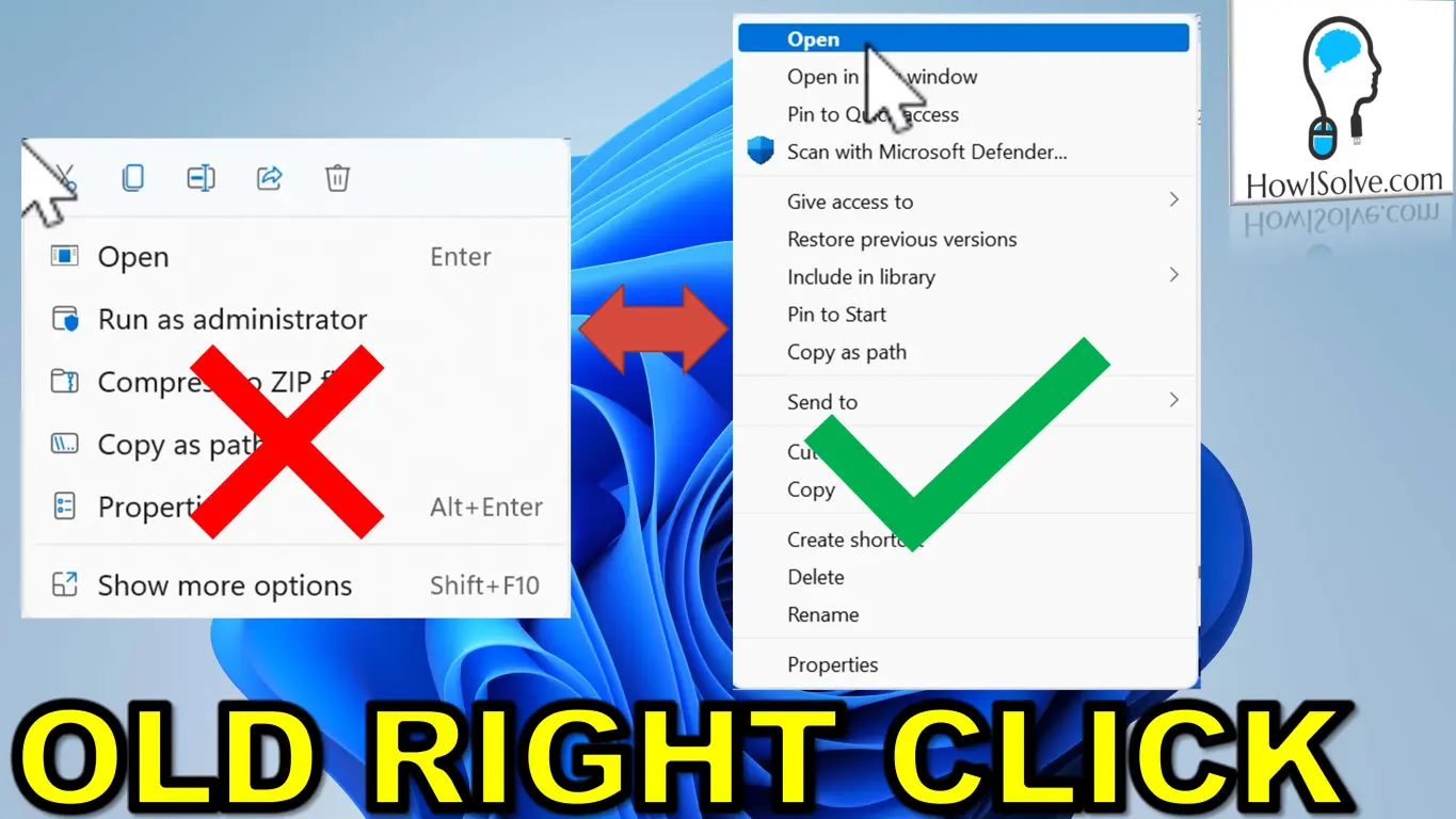 How To Enable Old Right Click Menu Windows 11